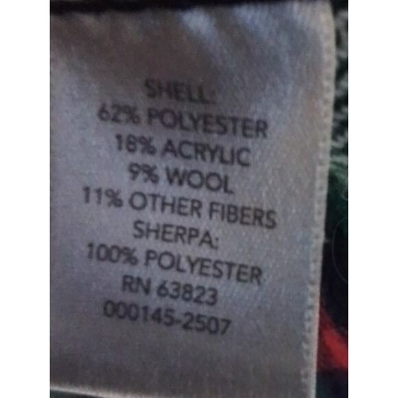 Christopher & Banks : Winter best, green plaid. Christmas themed. - Picture 6 of 6